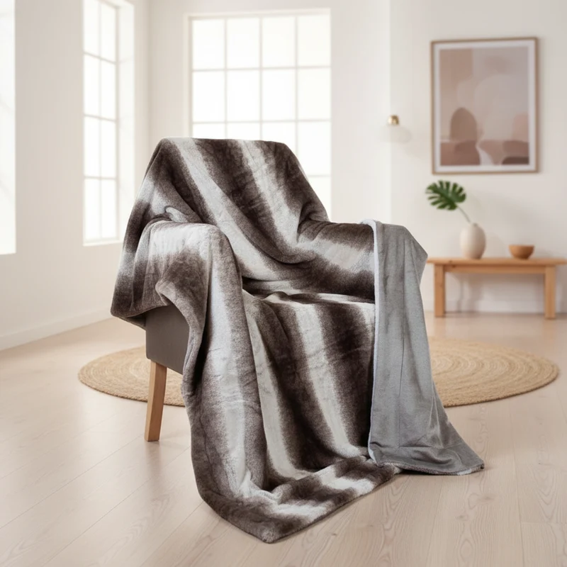 Wohndecke Chinchilla mit Flanell 150x200cm, VE-8
