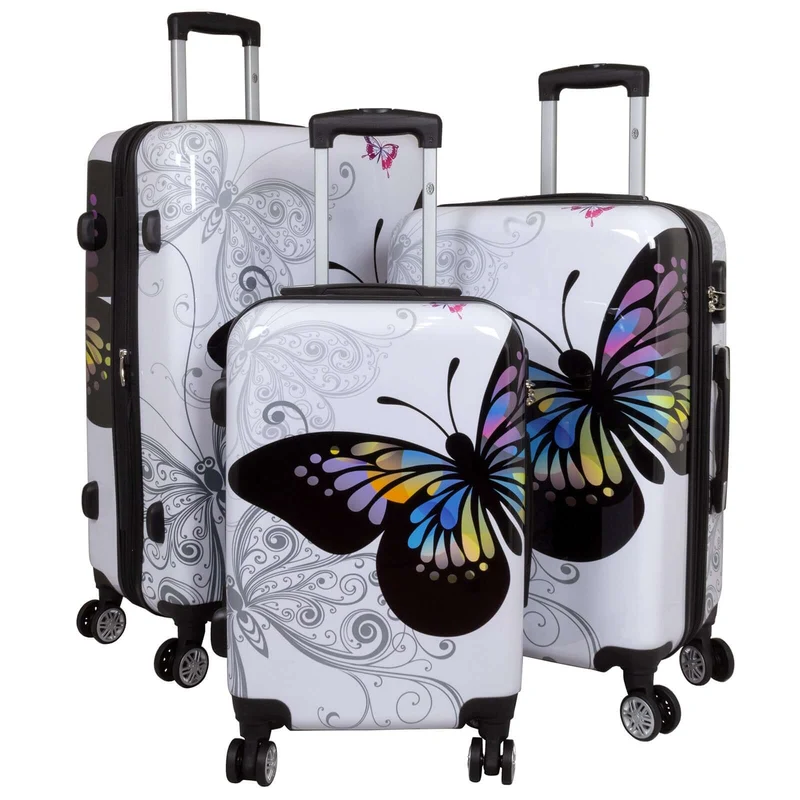 Motivkofferset 3tlg 'Butterfly white'