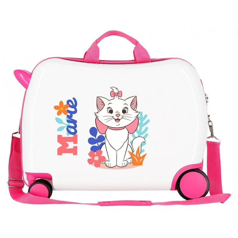 Maleta infantil 2 ruedas multidireccionales Aristocats Marie in White
