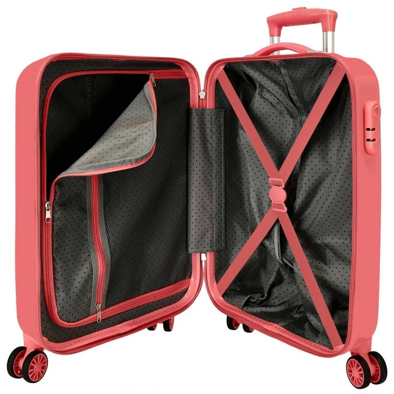 Maleta de cabina Roll Road Coffee Shop rígida 55 cm coral
