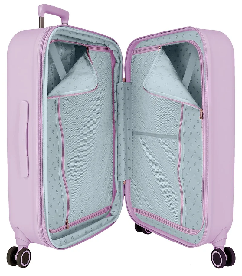3859223 TROLLEY ABS 70CM.4R.STITCH YOU ARE MAGICAL LILA