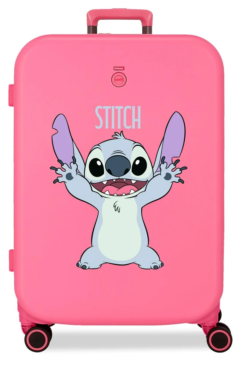 3199245 TROLLEY ABS 70CM.4R.ENSO STITCH PLAYFUL FUCSIA