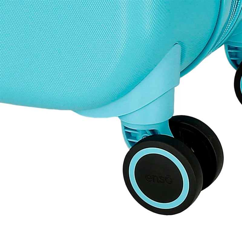 9819121 TROLLEY ABS 55CM. 4R. ENSO JUNGLE MOOD AZUL TURQUESA