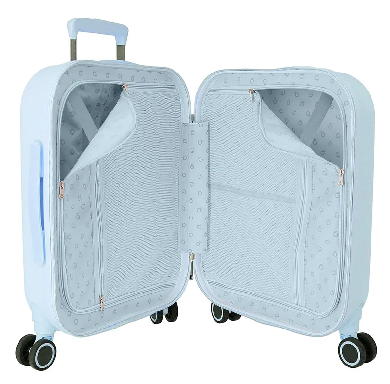 9779121 TROLLEY ABS 55CM. 4R. ENSO FULL OF FLOWERS TURQUESA