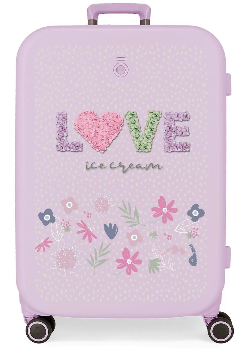 9569223 TROLLEY ABS 70CM. 4R. ENSO LOVE ICE CREAM LILA