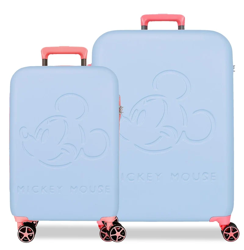 5439521 SET/2 TROLLEY ABS 55-65CM. 4R. MICKEY CRAZY TRIP AZU