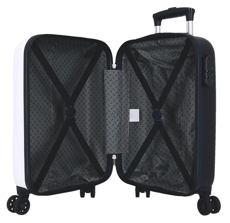 4751343 TROLLEY ABS 50CM. 4R. MINNIE FLOWERS BLANCO/MARINO