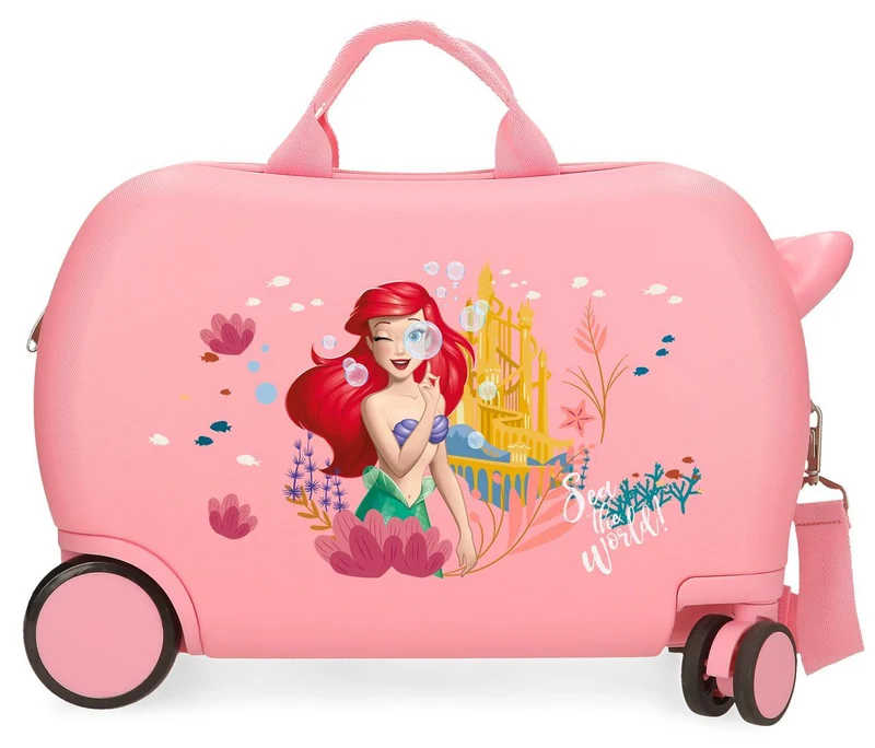 2061043 MALETA INF.ABS 4R.(2 MULTI.) 45CM. LA SIRENITA ROSA