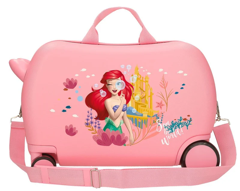 2061043 MALETA INF.ABS 4R.(2 MULTI.) 45CM. LA SIRENITA ROSA