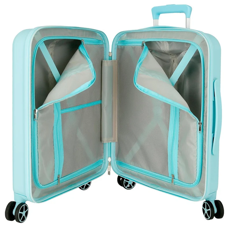 3739327 TROLLEY ABS 55CM.4R. MICKEY & MINNIE KISSES TURQUE