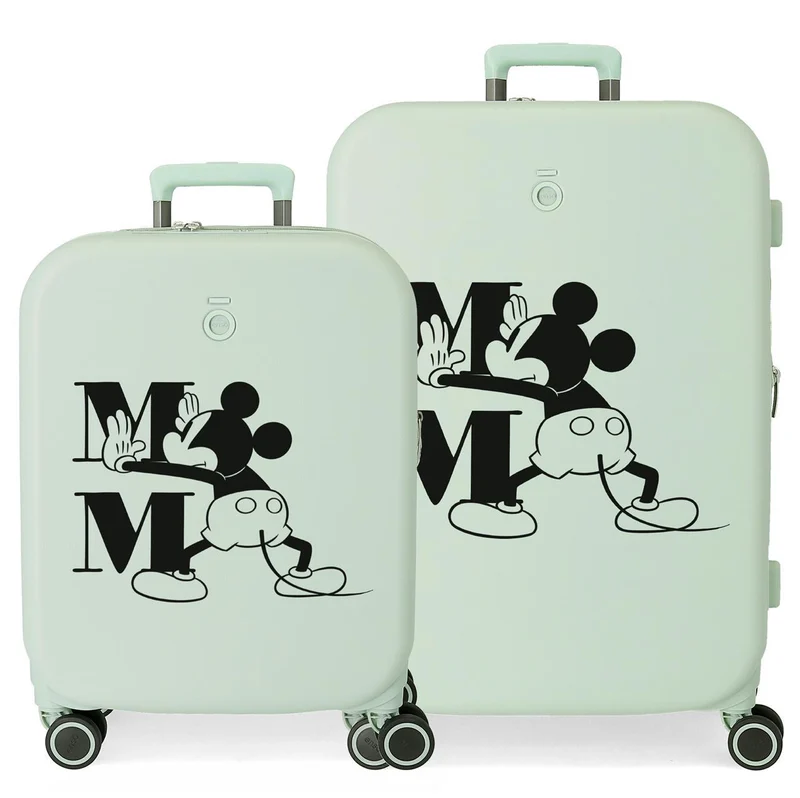 3669524 SET/2 TROLLEY ABS 55-70CM.4R. MICKEY HAPPINESS VERD