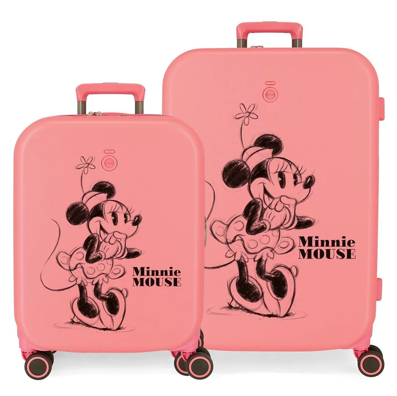 3669522 SET/2 TROLLEY ABS 55-70CM.4R. MINNIE HAPPINESS CORA