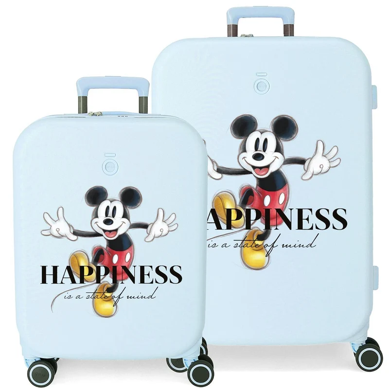 3669521 SET/2 TROLLEY ABS 55-70CM.4R. MICKEY HAPPINESS TURQ