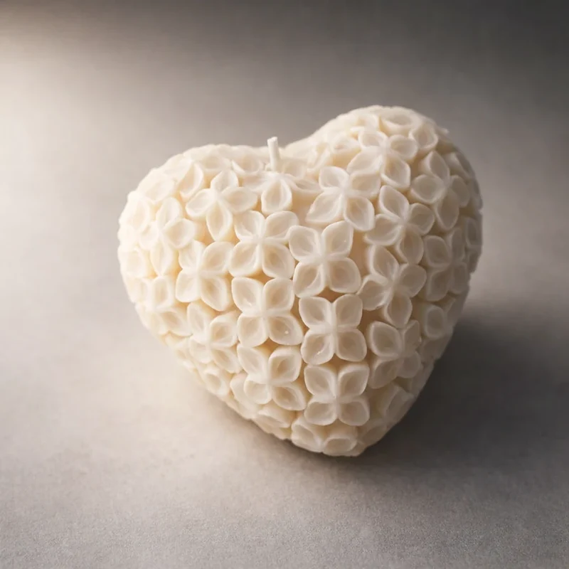 Corazón de flores (molde de silicona)