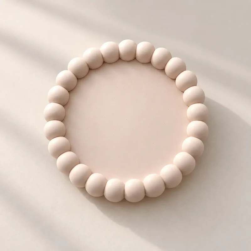 Bandeja / posavasos perlada circular (molde de silicona)
