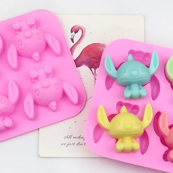 Stitch x 4 (molde de silicona)