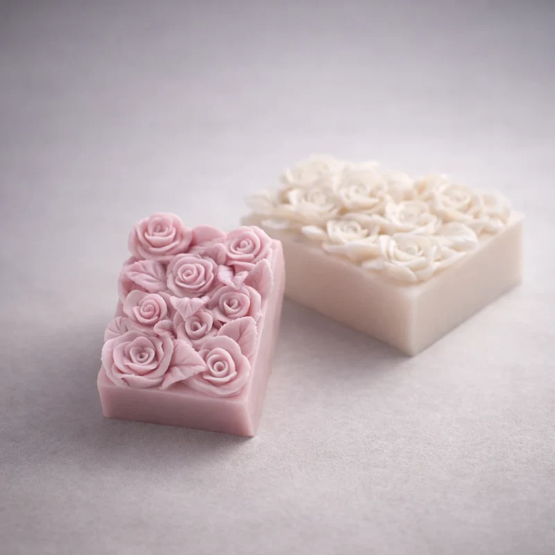 Jardín de flores rosas (molde de silicona)