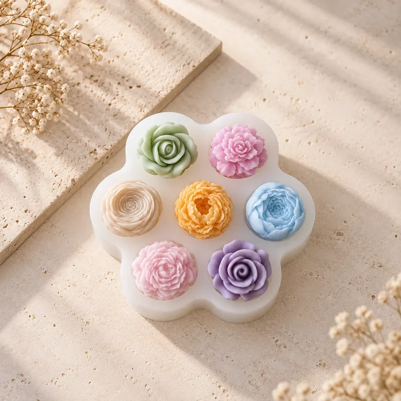 Florcitas x7 (molde de silicona)