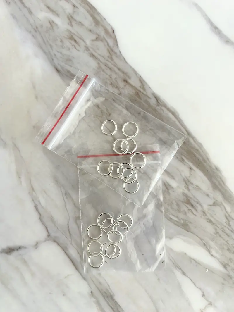 Argollas para caravanas / llavero plateados (10 unidades)