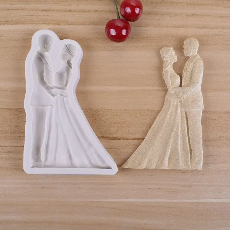 Marido y mujer / Novios / Casamiento / Boda bailando (molde de silicona)