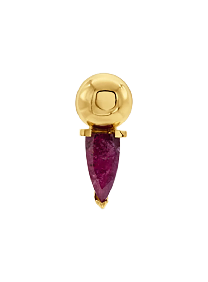 Pendiente Half Cut Gems Ruby
