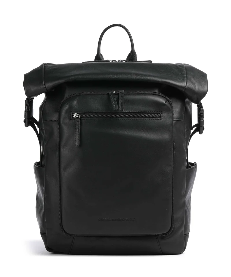 The Chesterfield Brand Wax Pull Up Cow Remo Mochila roll-top black