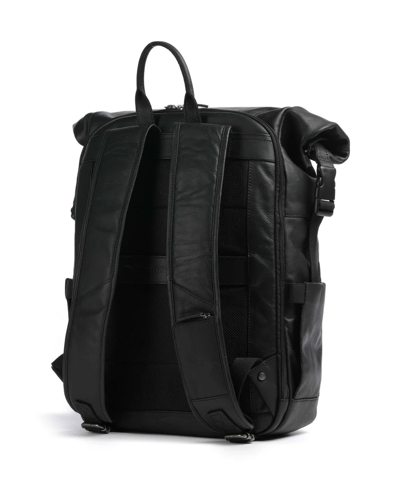 The Chesterfield Brand Wax Pull Up Cow Remo Mochila roll-top black