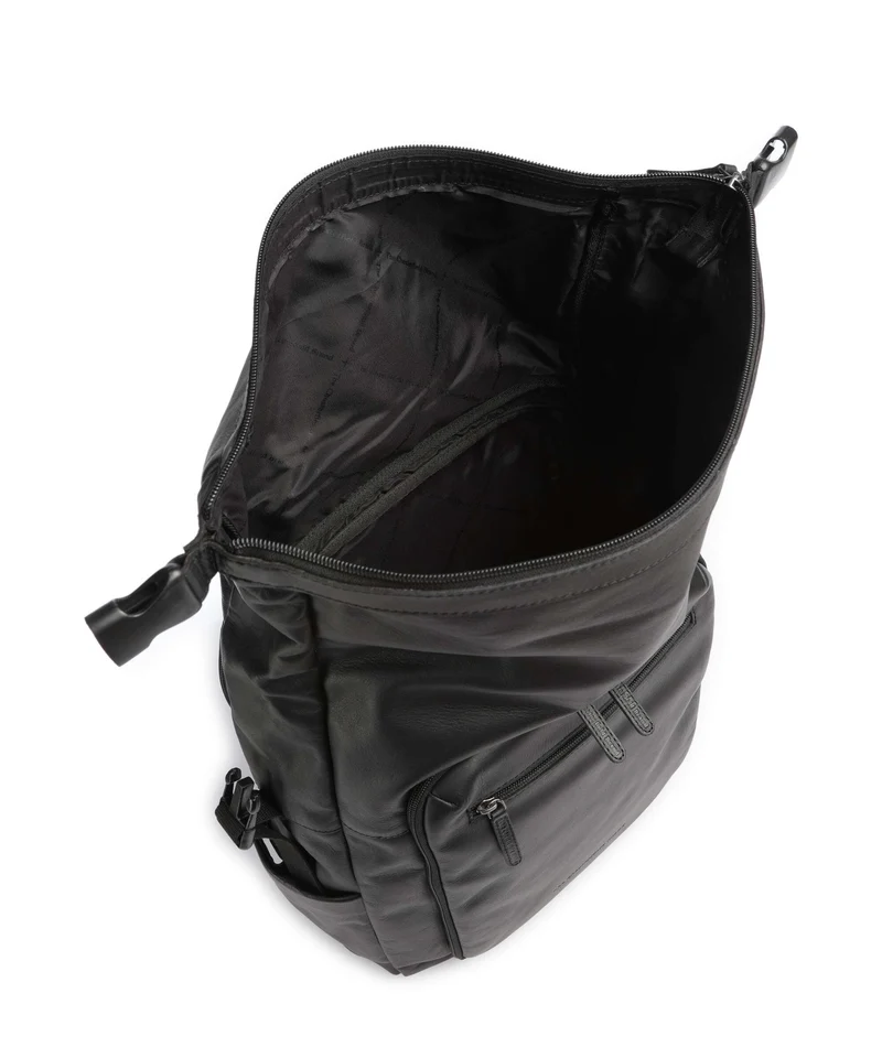The Chesterfield Brand Wax Pull Up Cow Remo Mochila roll-top black