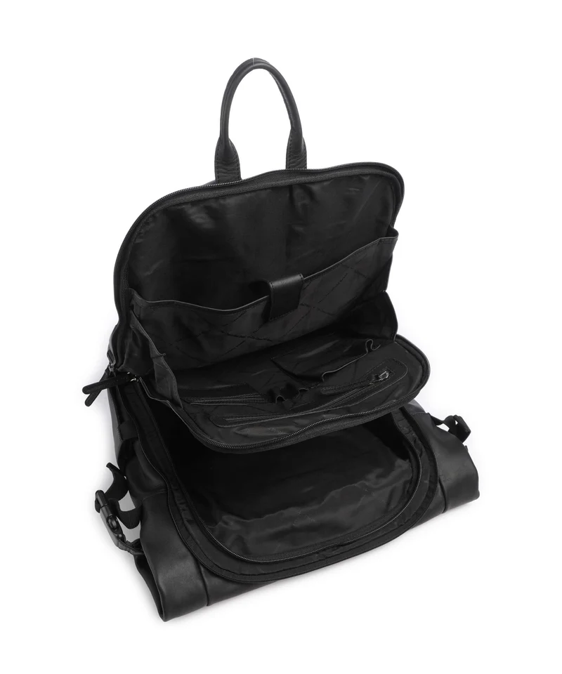 The Chesterfield Brand Wax Pull Up Cow Remo Mochila roll-top black