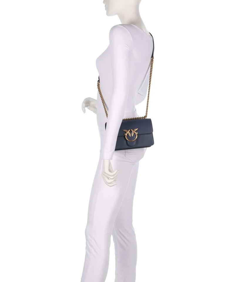 Pinko Love One Mini Bolso de hombro blu indaco ombroso/antique gold