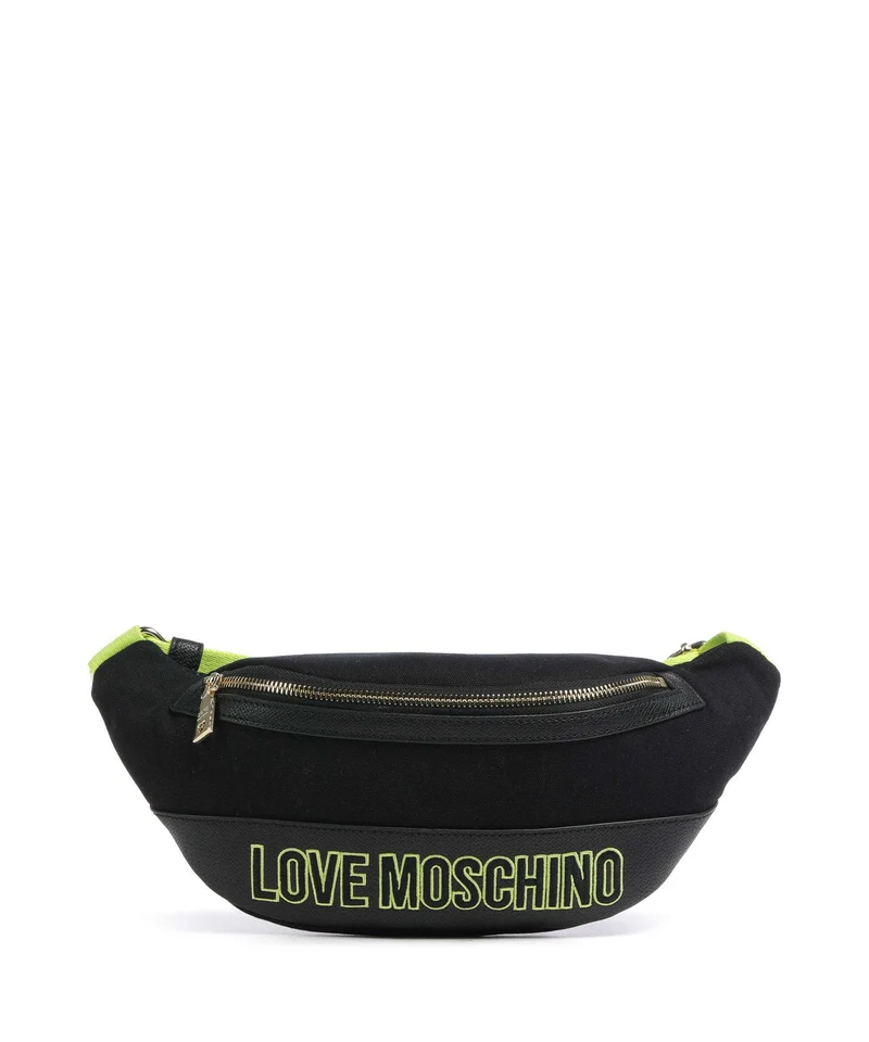 Love Moschino Free Time Riñonera nero/lime
