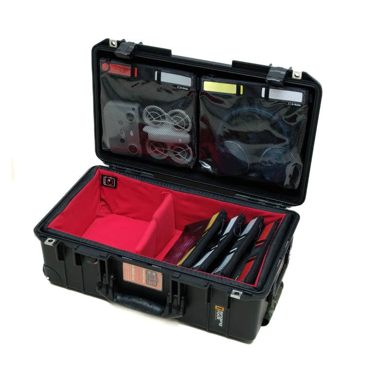 Lid Organizer with 2 Large Mesh Pouches for Peli Air 1535, Peli 1510 & IM2500