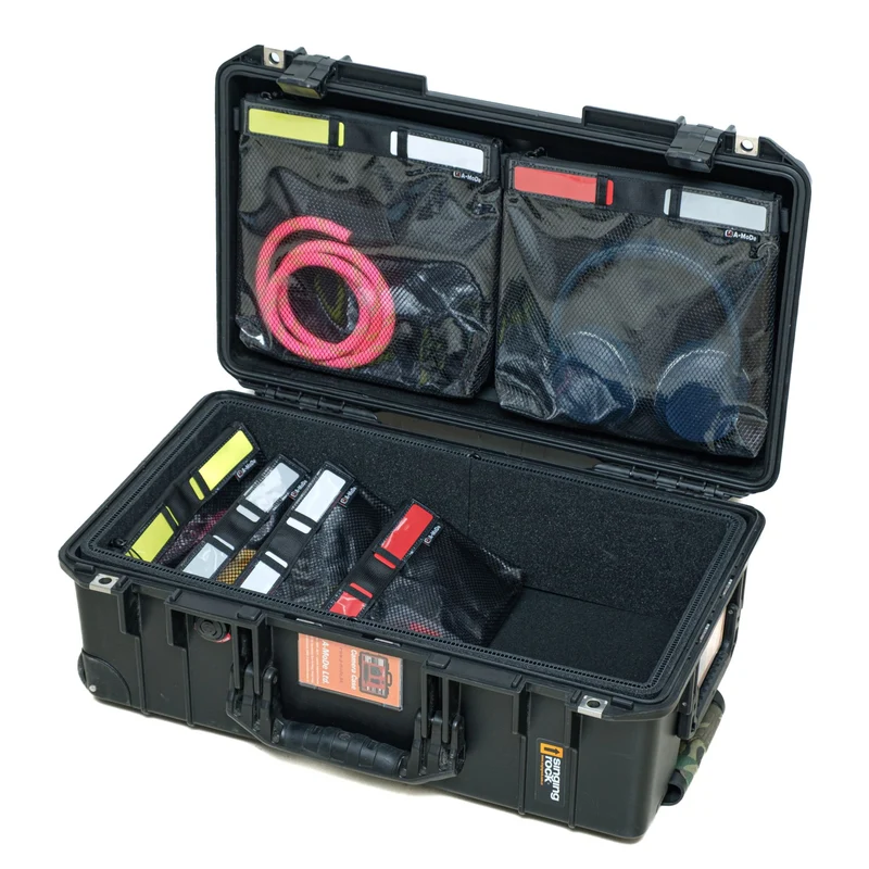 Lid Organizer with 2 Large Mesh Pouches for Peli Air 1535, Peli 1510 & IM2500