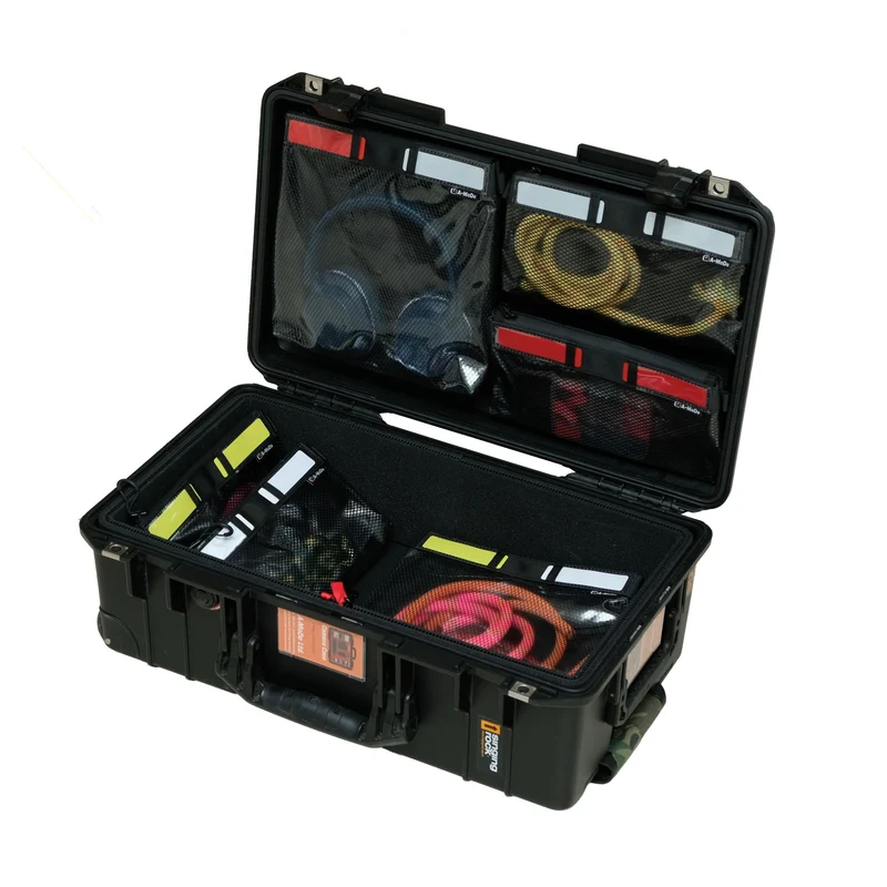 Lid Organizer with 2 Large Mesh Pouches for Peli Air 1535, Peli 1510 & IM2500