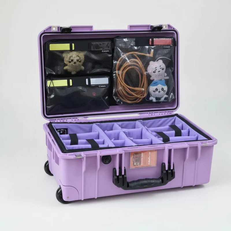 Lid Organizer with 2 Large Mesh Pouches for Peli Air 1535, Peli 1510 & IM2500