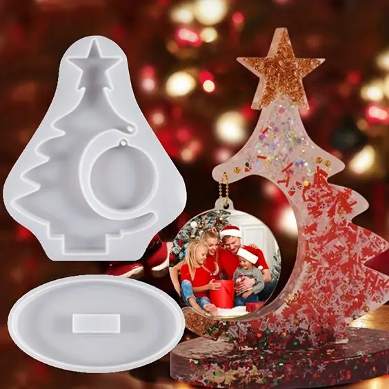 Porta foto / portaretrato árbol Navidad (molde de silicona)