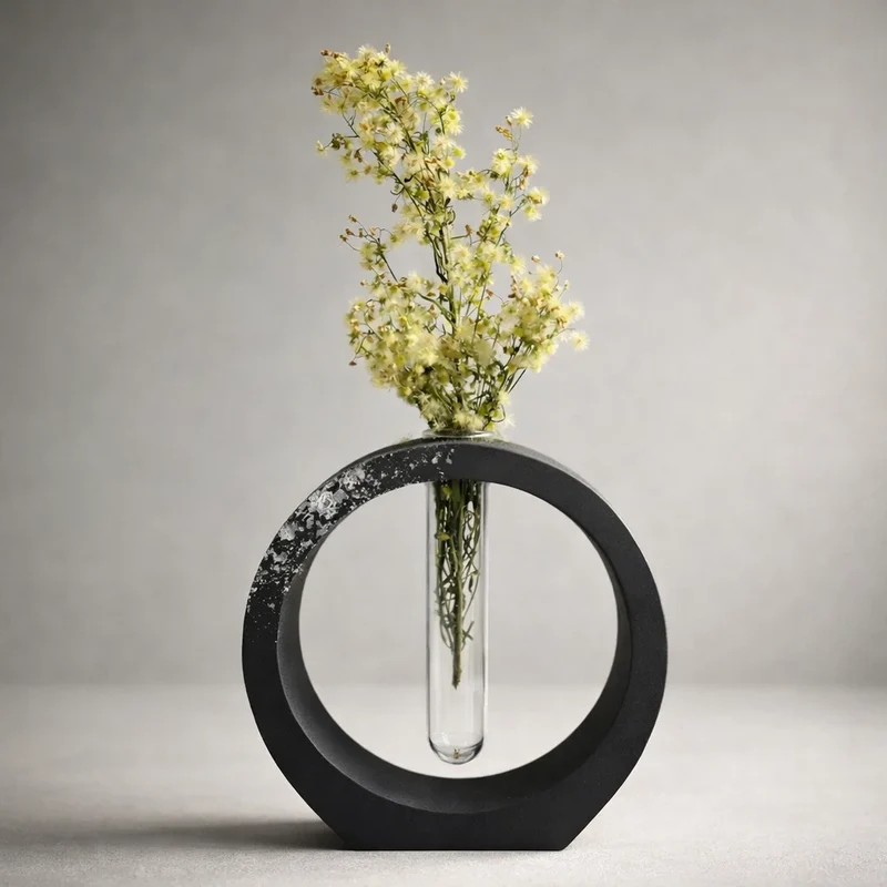 Jarrón / florero esfera floral (molde de silicona)