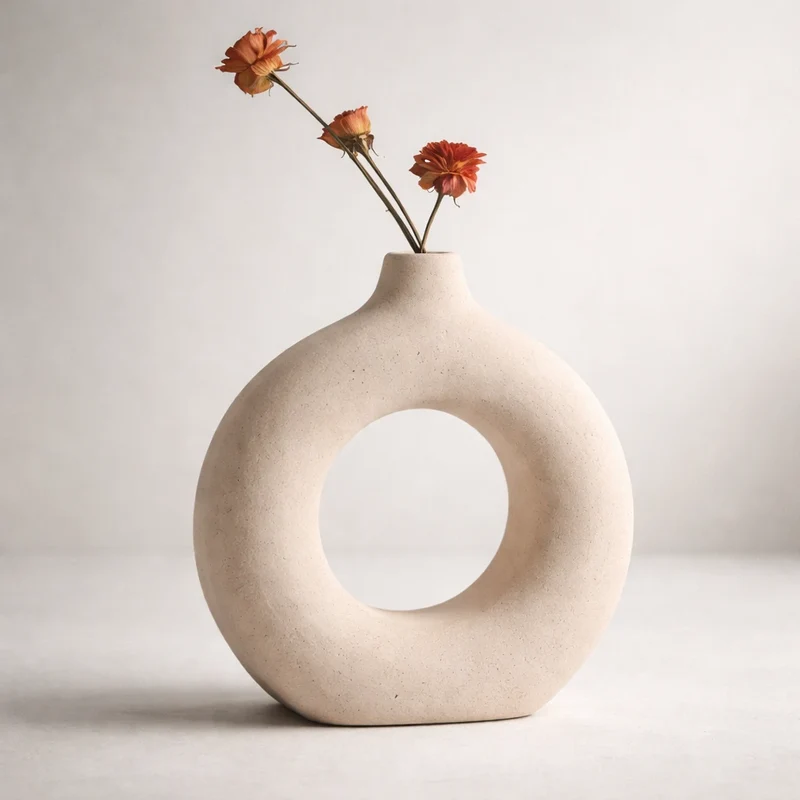 Jarrón / florero anillo (molde de silicona)