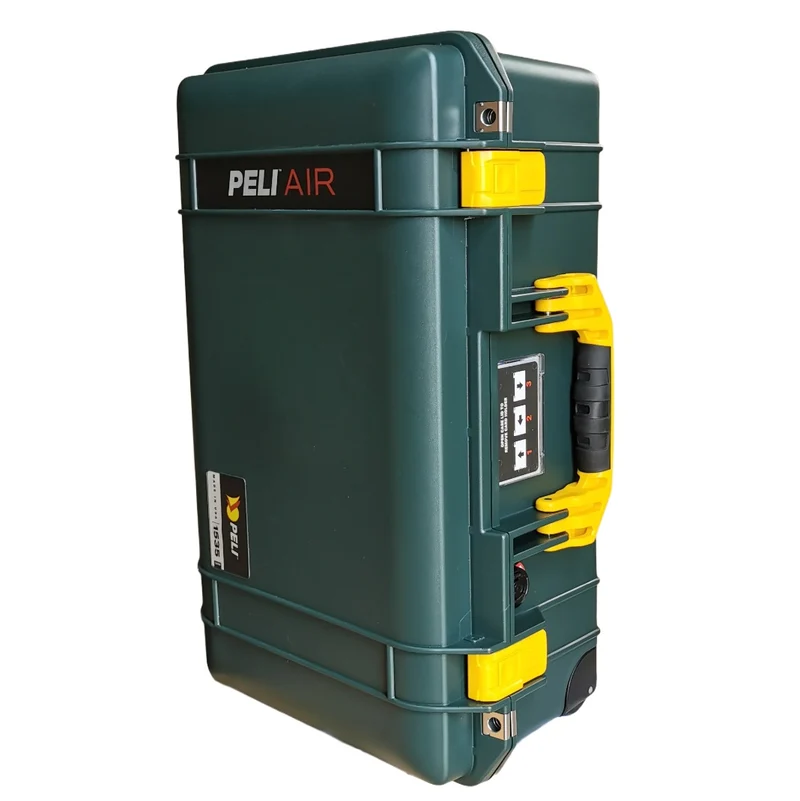 Peli Air 1535 Carry-On Peli Case Green with Yellow Details