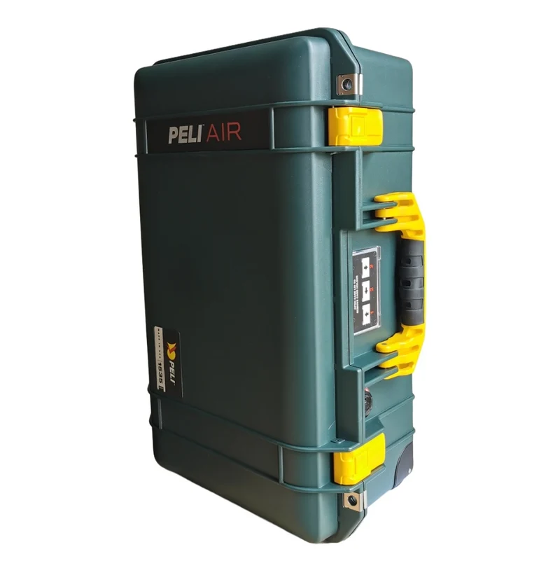 Peli Air 1535 Carry-On Peli Case Green with Yellow Details