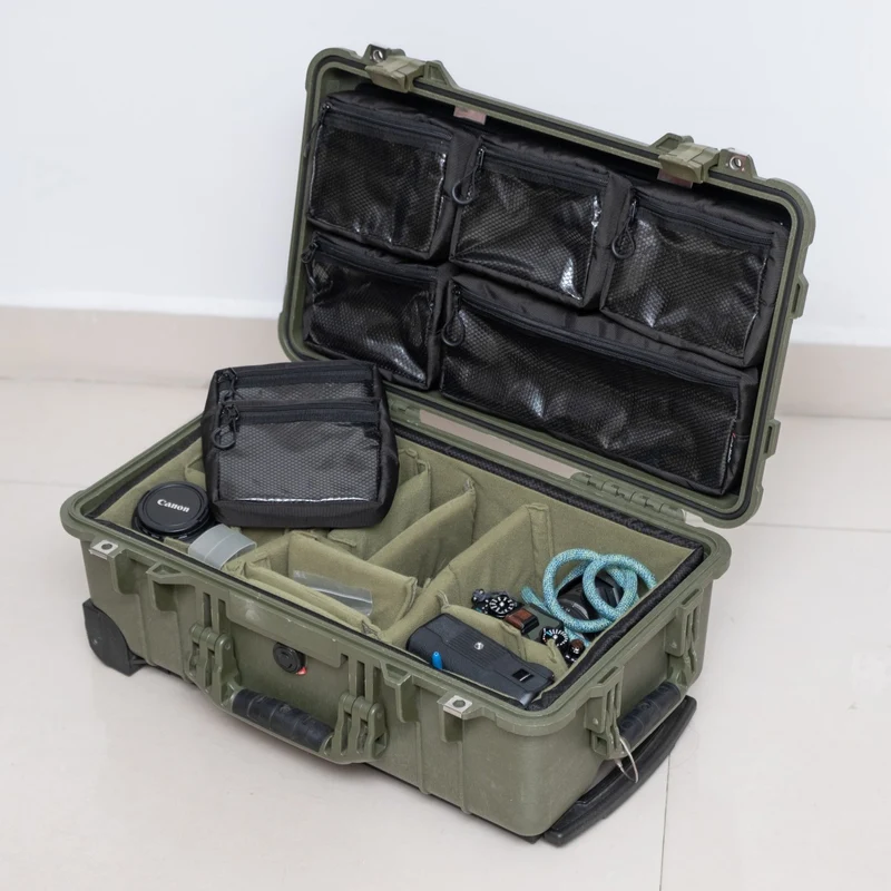 Transparent Lid Pouch Mesh Organizer for Peli Air 1535 Peli 1510