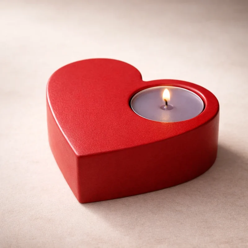 Porta vela corazón (molde de silicona)