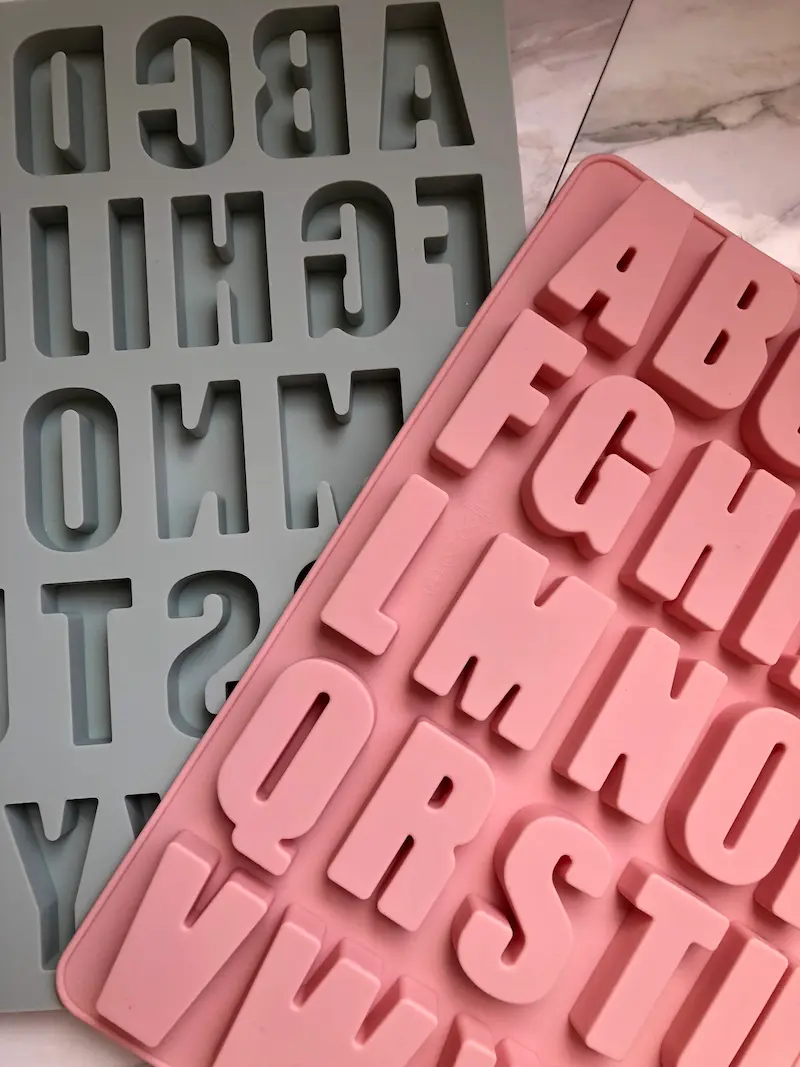 Abc de chocolate / abecedario / letras (molde de silicona)