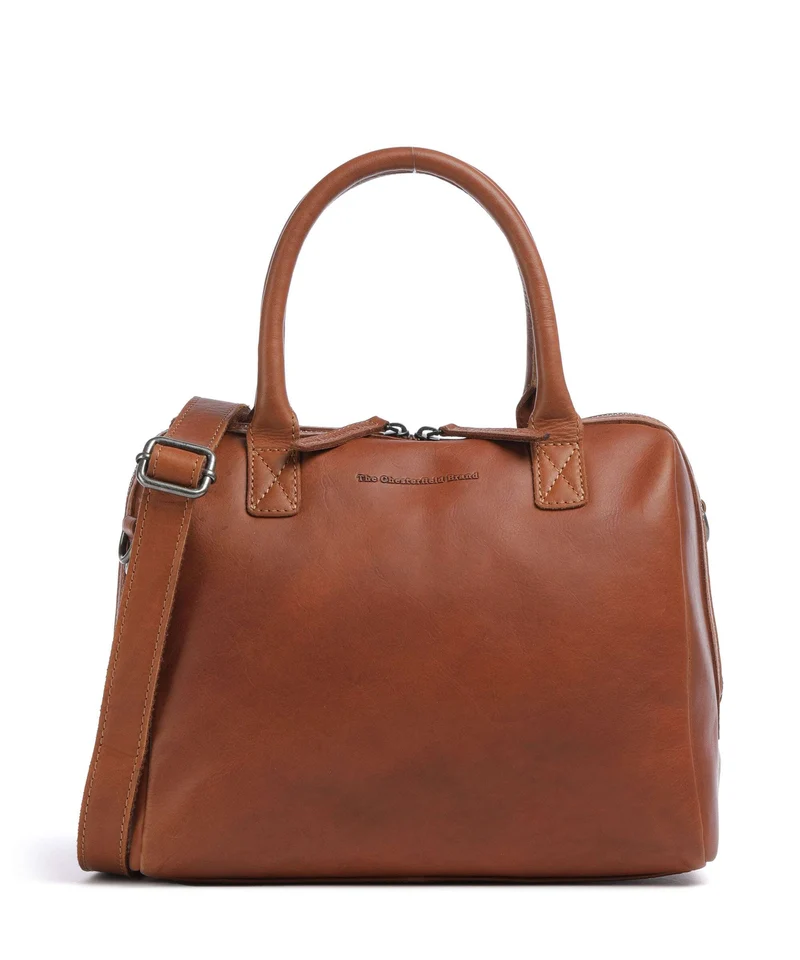 The Chesterfield Brand Wax Pull Up Cow Langton Bolso de mano cognac