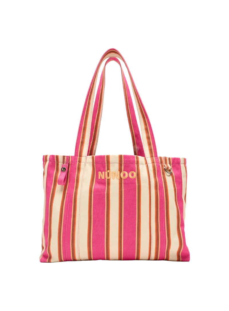 Bolso Abby Canvas Fuschia Stripes