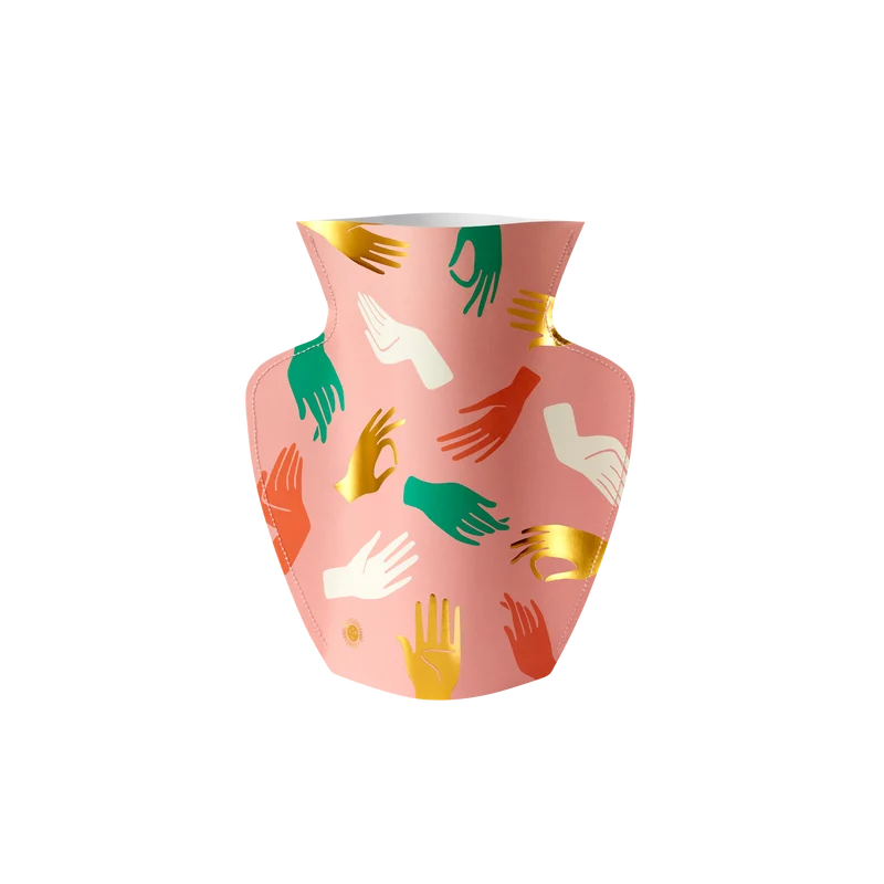 Paper Vase Hamsa (pink)