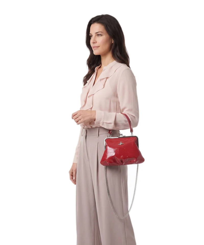 Vivienne Westwood Granny Frame Naplak Bolso de mano red
