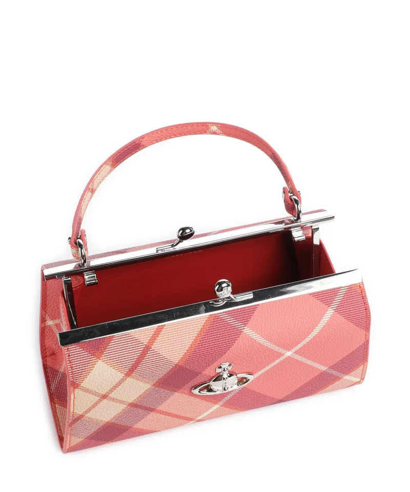 Vivienne Westwood Doll Frame Buccia D'Arancia XL Bolso de mano fraser pink