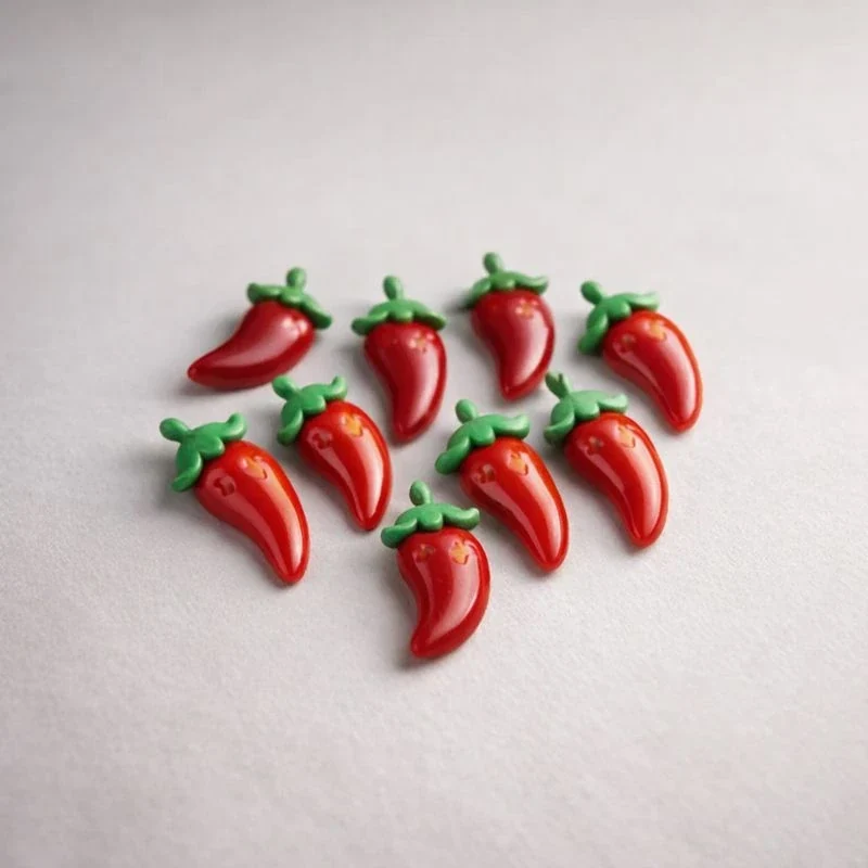 Ají Picante / Chilly Pepper x 8 (Molde de silicona)