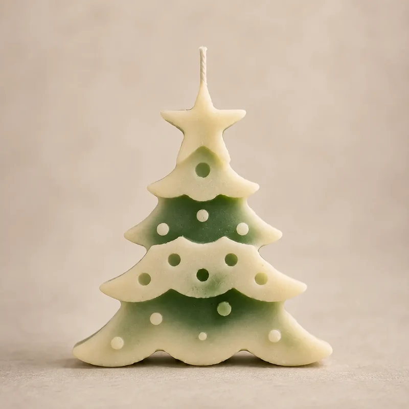 Árbol / Pino navideño decorado (Molde de silicona)